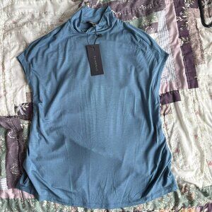 [XS] Dynamite Baby Blue Mock Neck Sleeveless Blouse - NWT